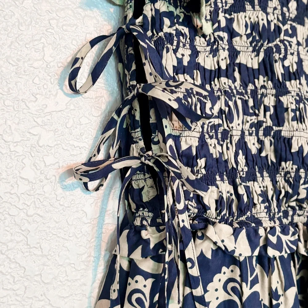 Sea New York Navy and Cream Mint Patterned Dress Women Small - Picture 5 of 13